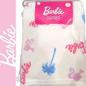 Barbie Pink and Blue Baby Blanket